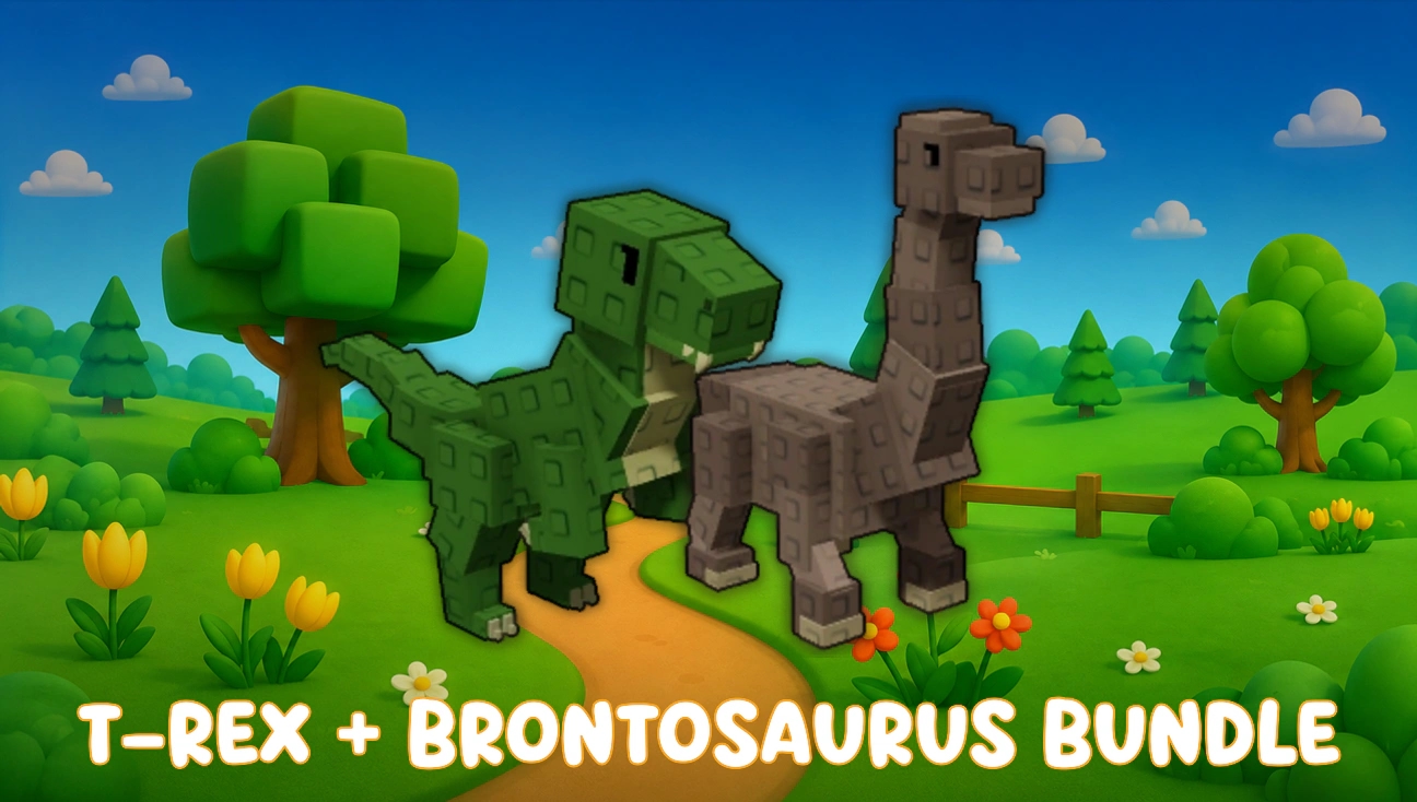 T-Rex + Brontosaurus Bundle artwork