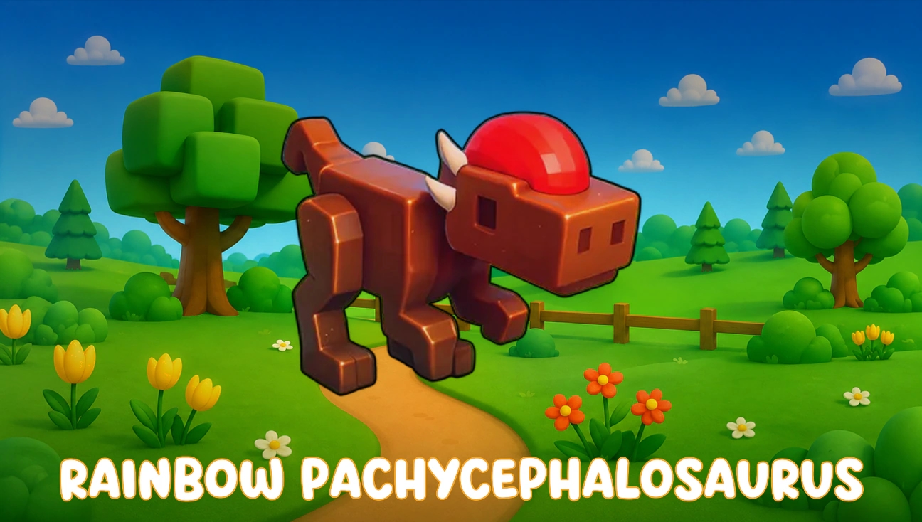 Rainbow Pachycephalosaurus artwork