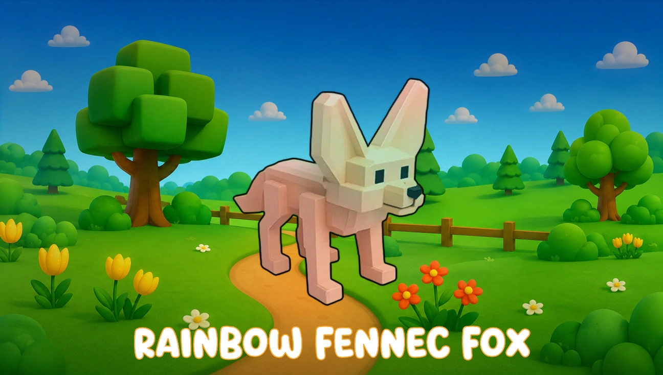 Rainbow Fennec Fox artwork