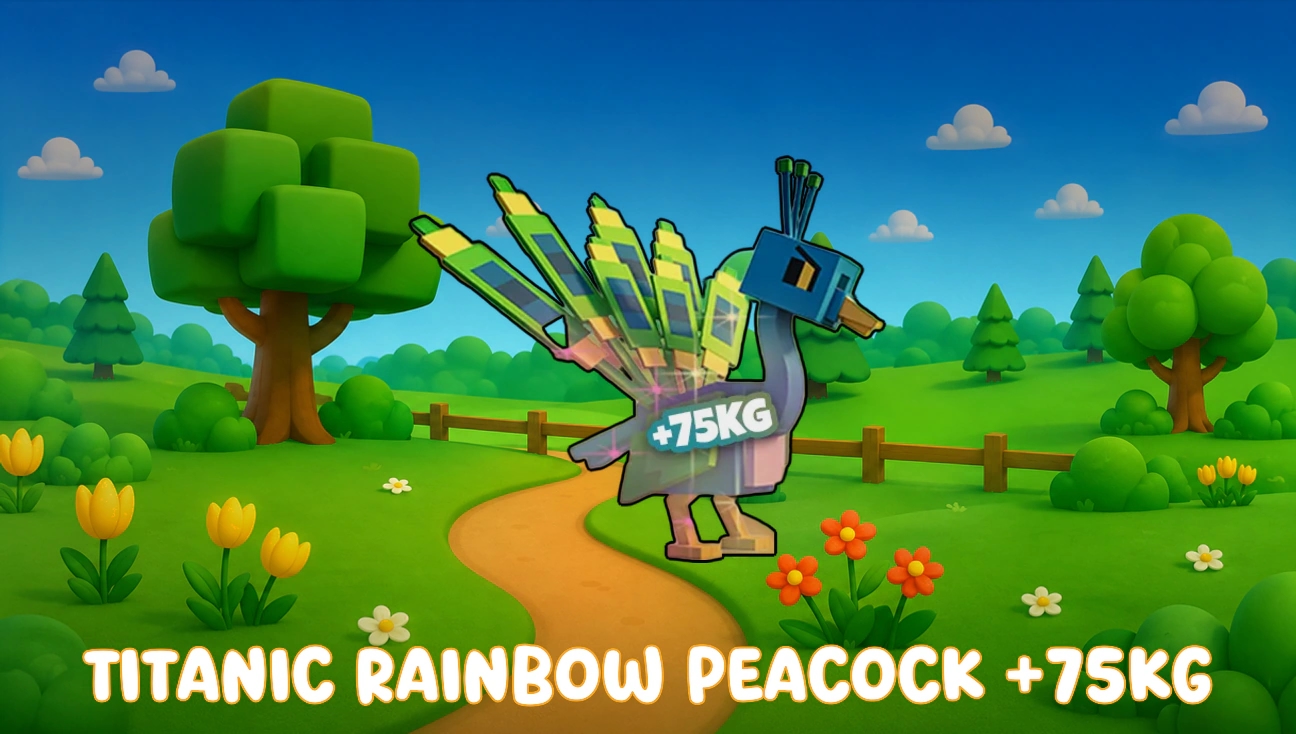 Titanic Rainbow Peacock +75kg artwork