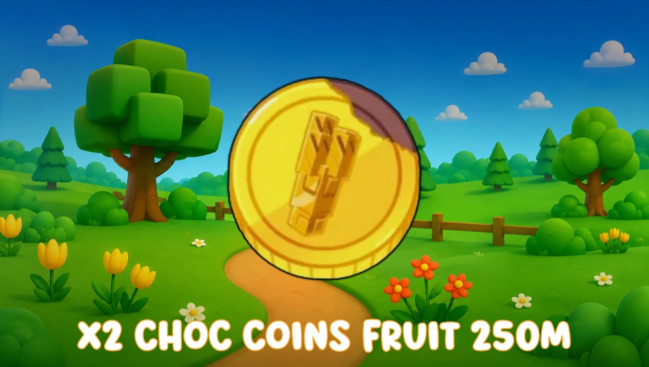 x2 Choc Coins Fruit 250M artwork