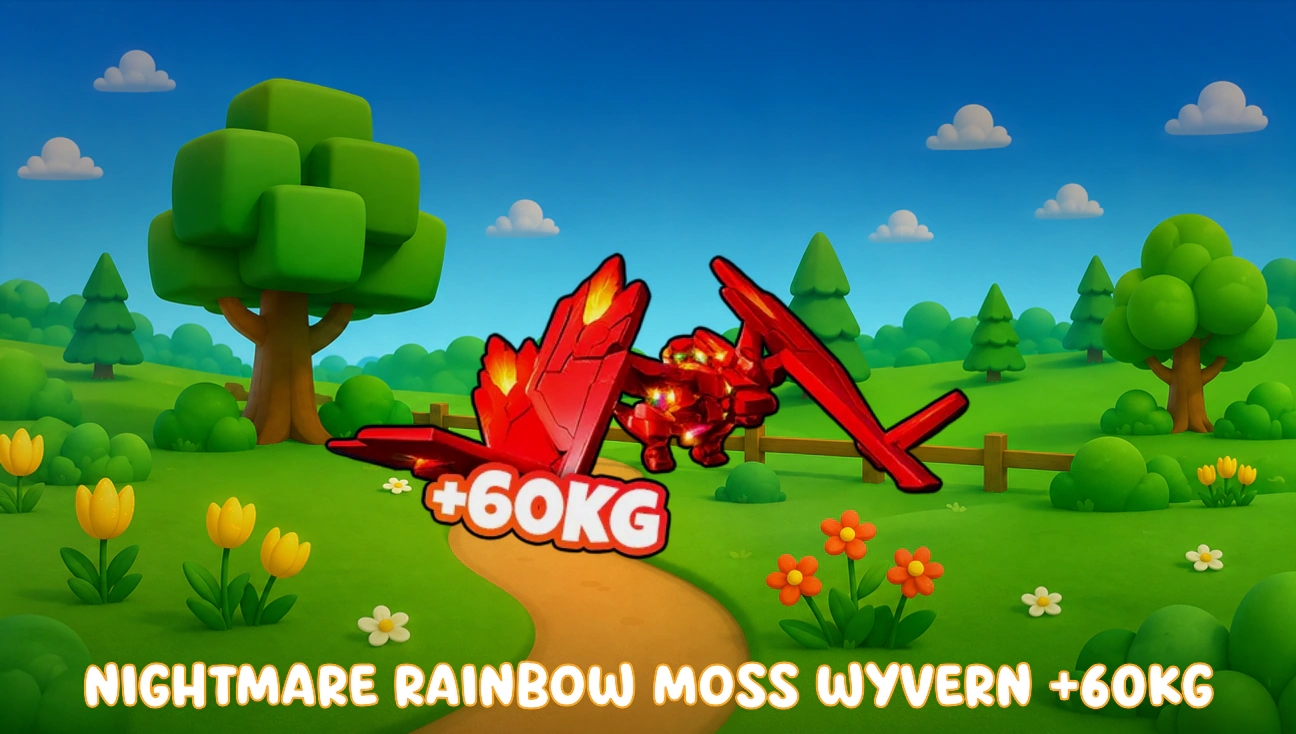 Nightmare Rainbow Moss Wyvern +60KG artwork