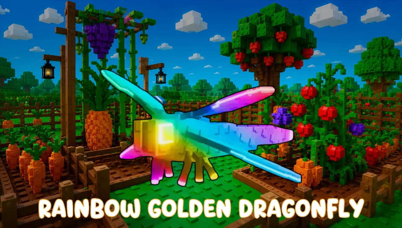 Rainbow Golden Dragonfly artwork
