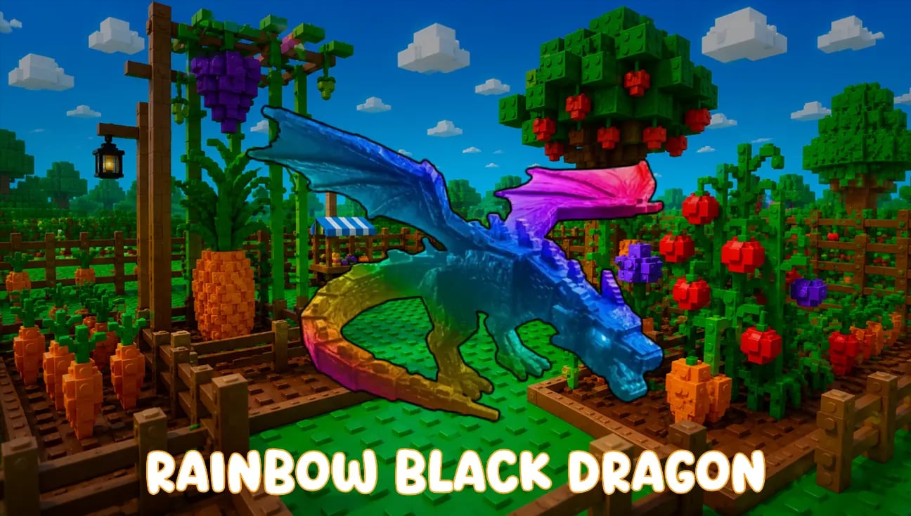 Rainbow Black Dragon artwork