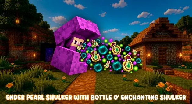 Ender Pearl Shulker with Bottle o' Enchanting Shulker artwork