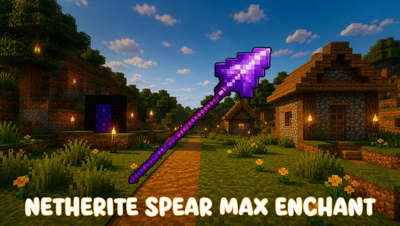 Netherite Spear Max Enchant artwork