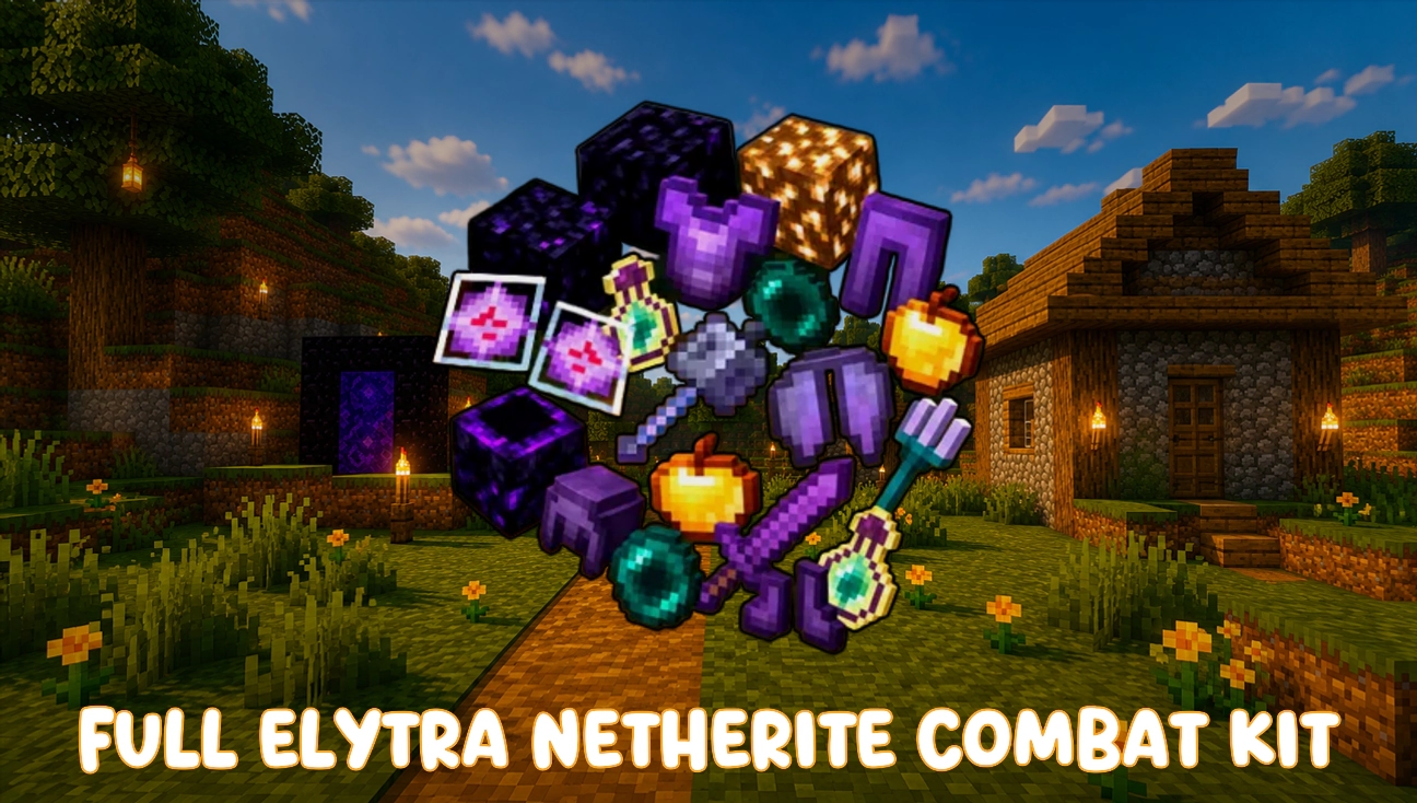 Full Elytra Netherite Combat Kit artwork