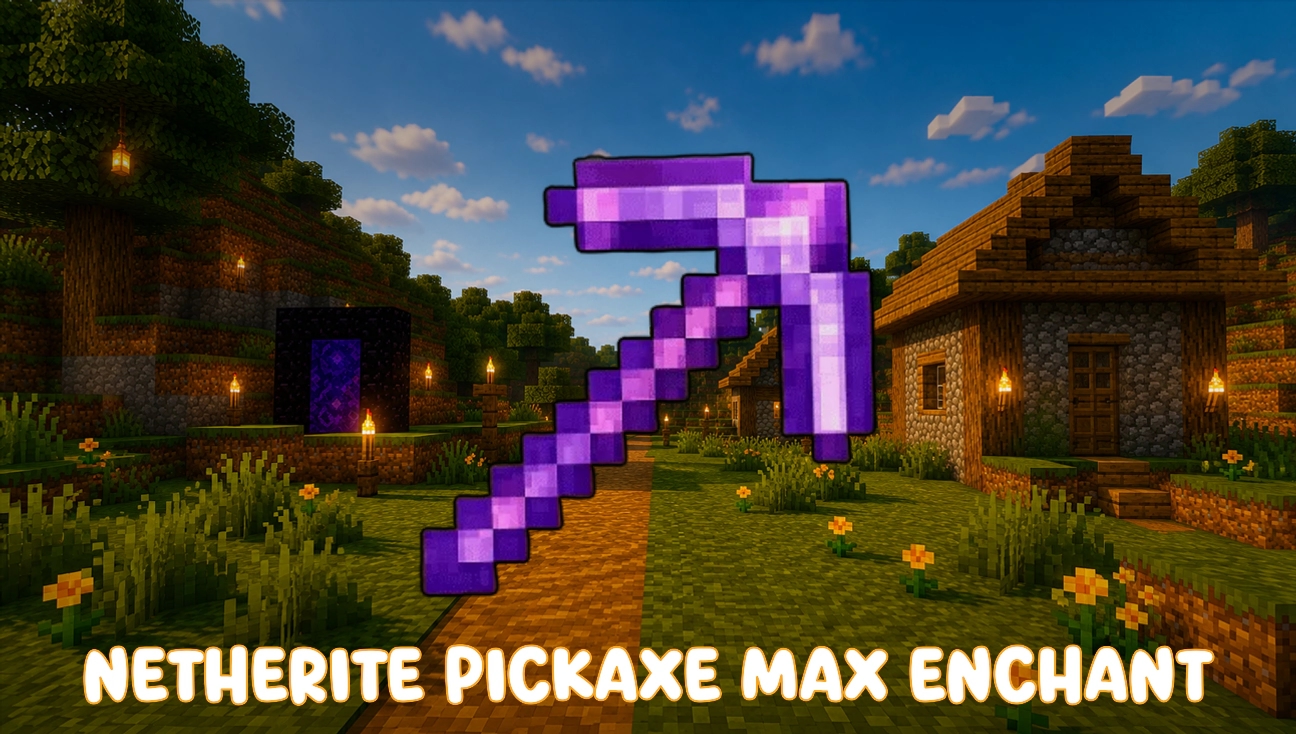 Netherite Pickaxe Max Enchant artwork