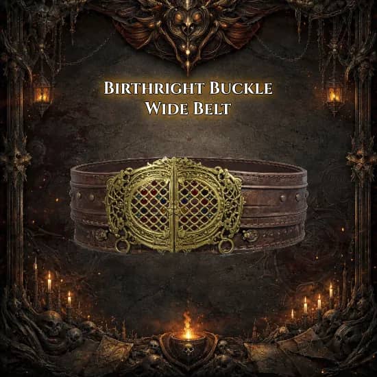 Birthright Buckle Wide Belt artwork