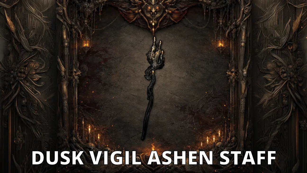 Dusk Vigil Ashen Staff artwork