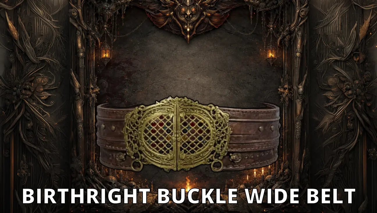Birthright Buckle Wide Belt artwork
