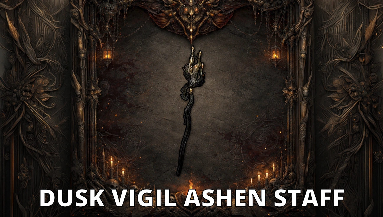 Dusk Vigil Ashen Staff artwork