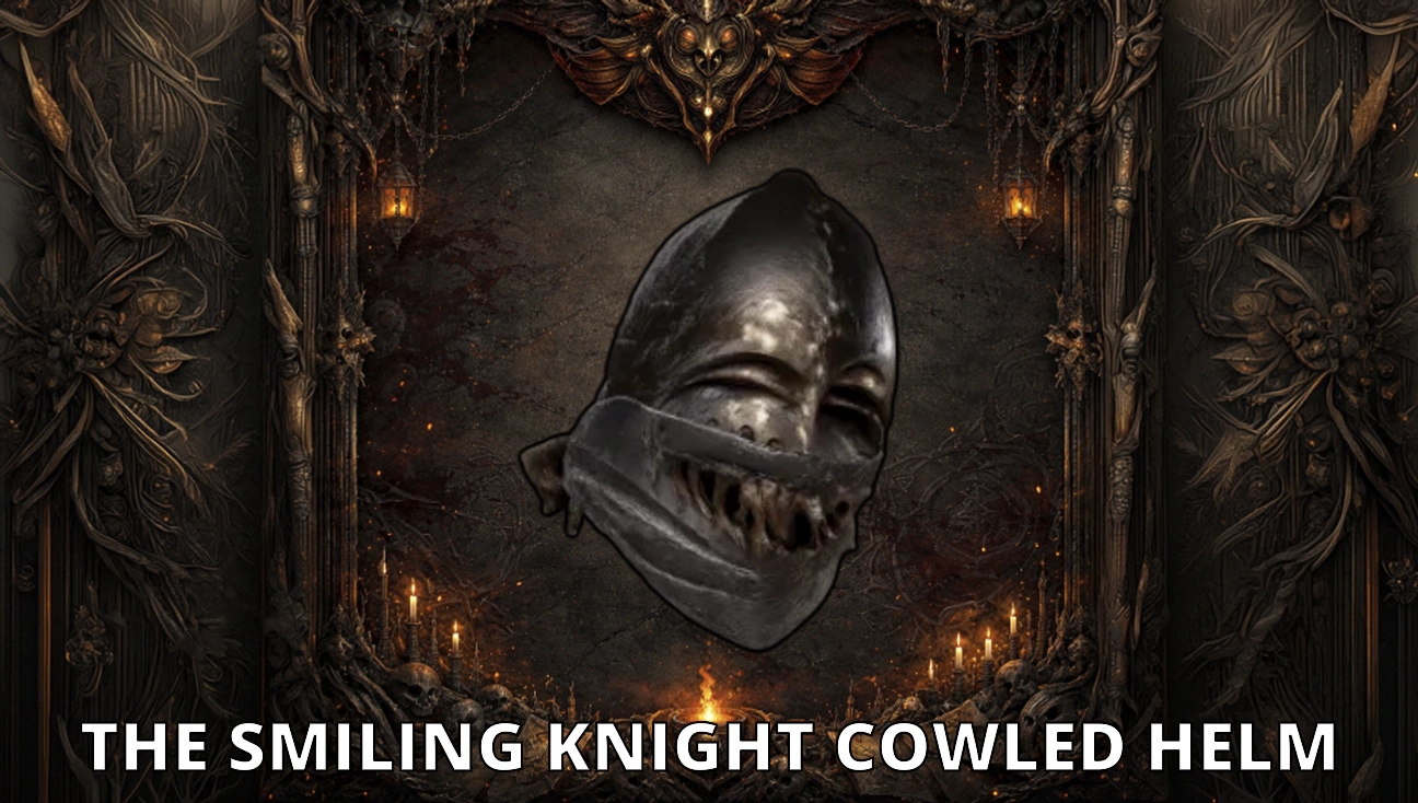 The Smiling Knight Cowled Helm artwork