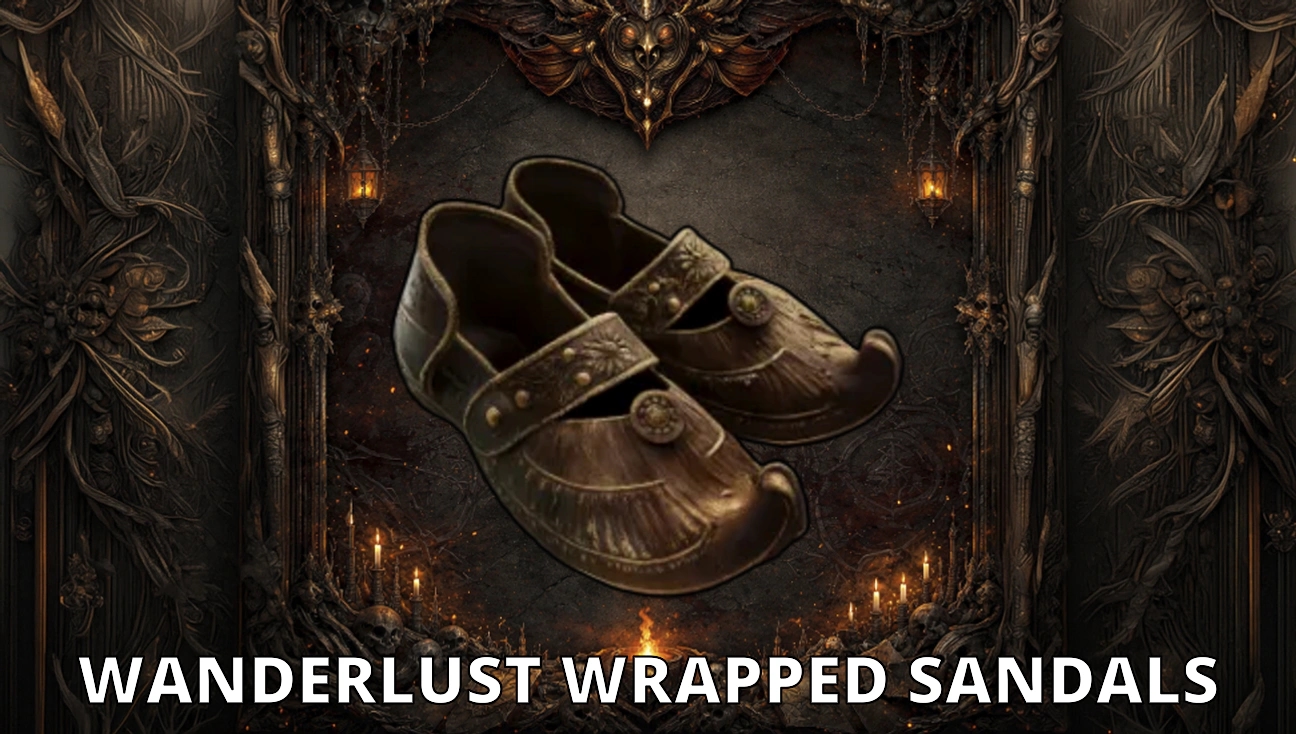 Wanderlust Wrapped Sandals artwork