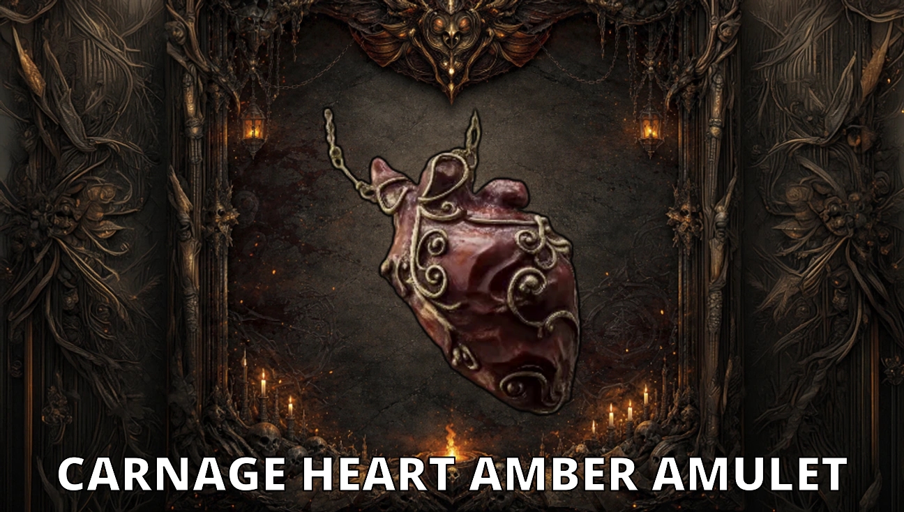 Carnage Heart Amber Amulet artwork