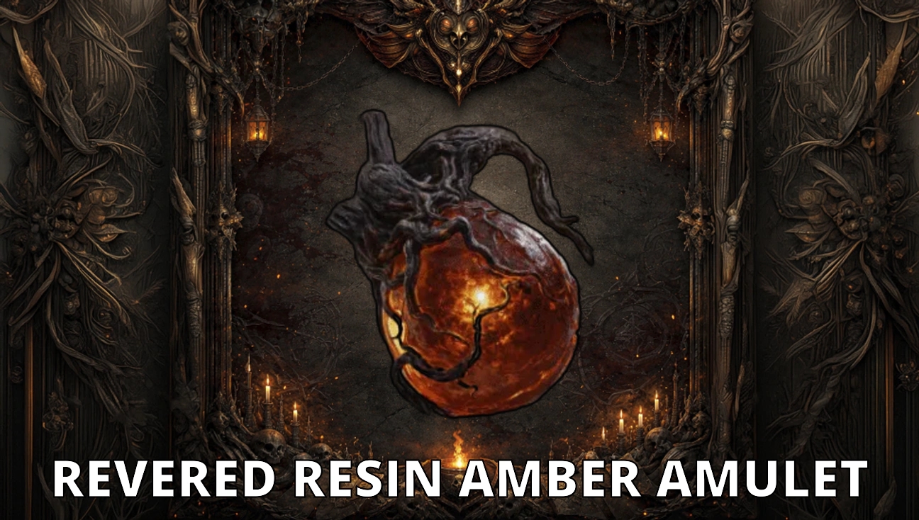 Revered Resin Amber Amulet artwork