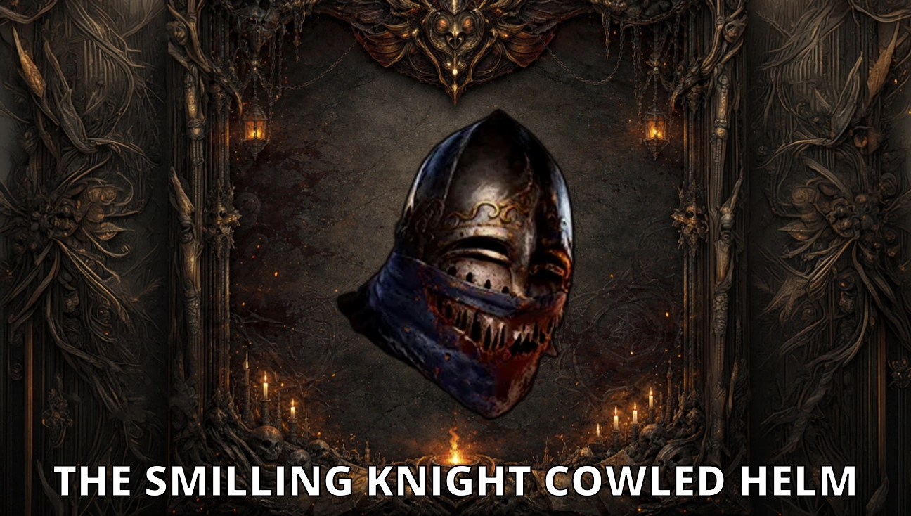 The Smilling Knight Cowled Helm artwork