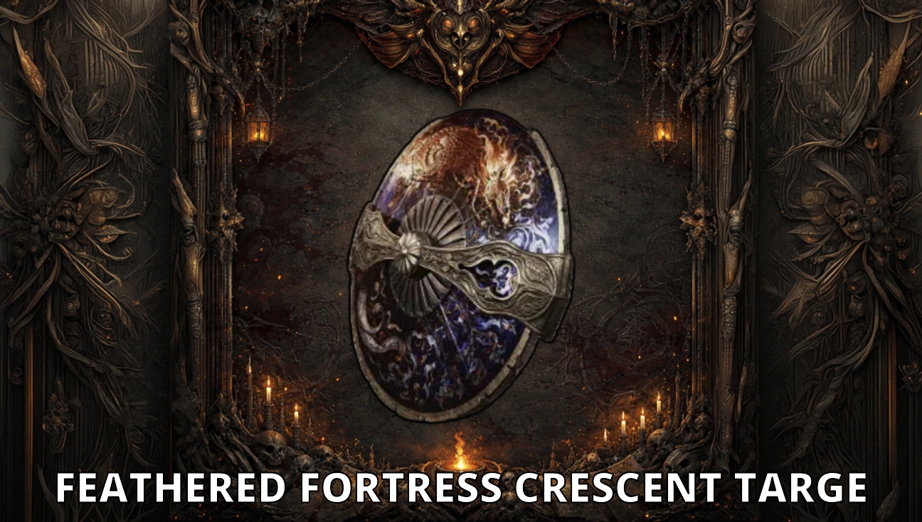 Feathered Fortress Crescent Targe artwork