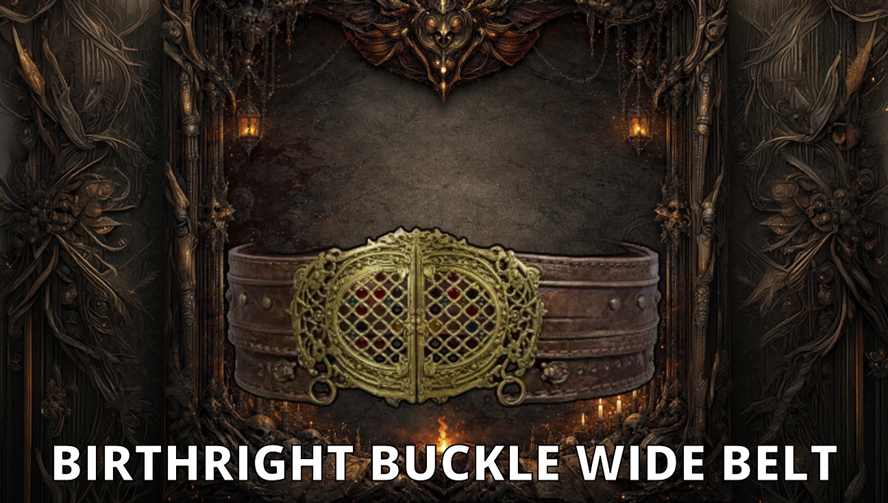 Birthright Buckle Wide Belt artwork