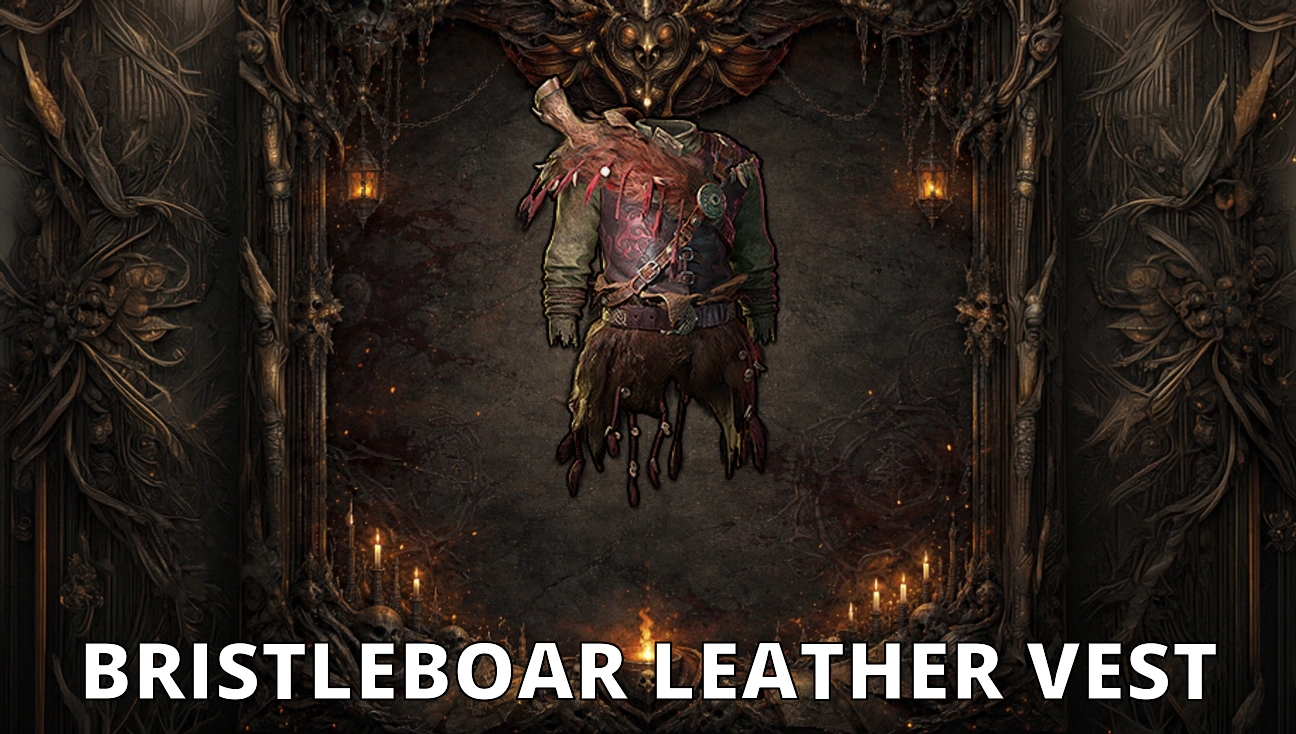Bristleboar Leather Vest artwork