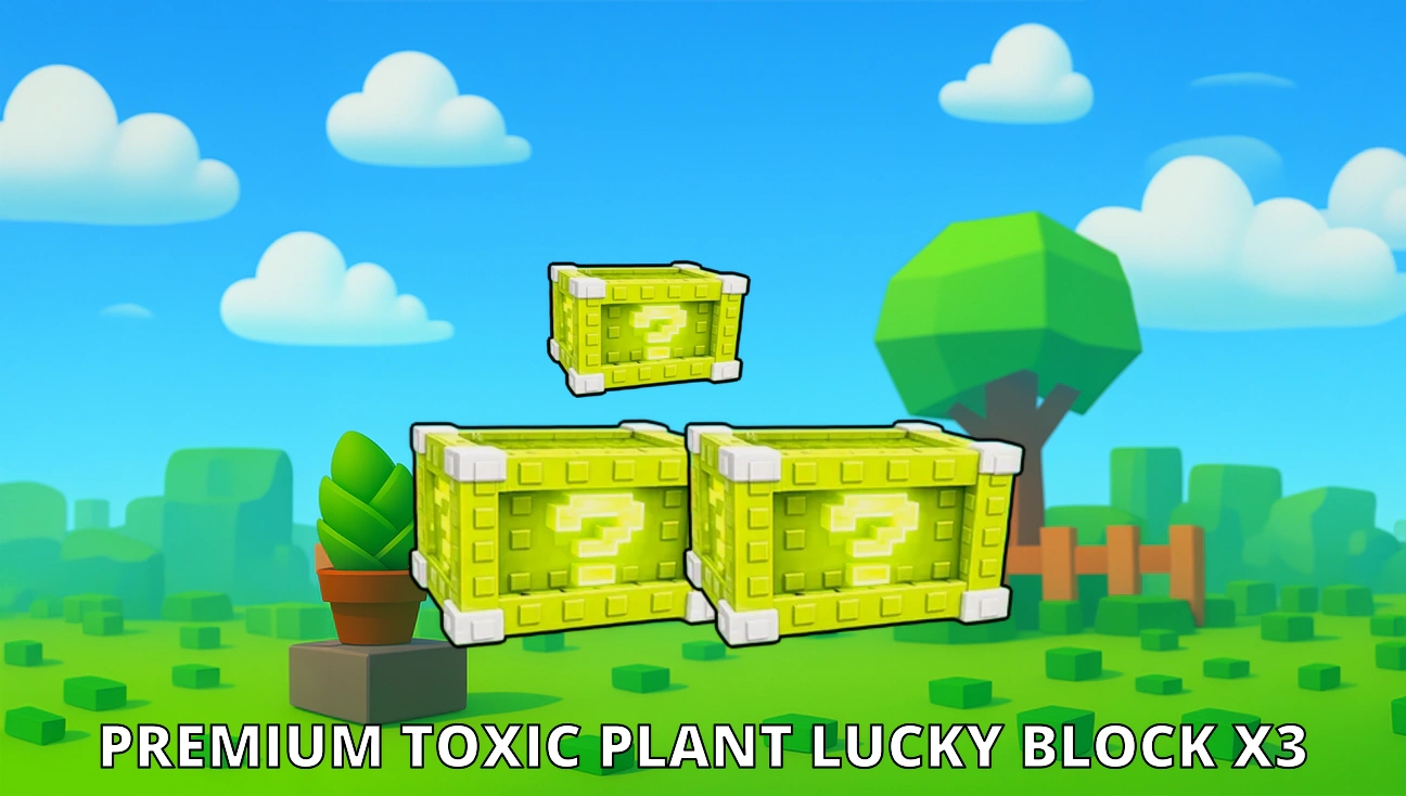 3x Premium Toxic Plant Lucky Block artwork