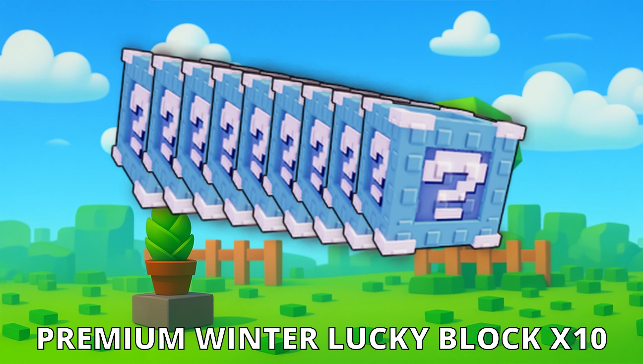 x10 Premium Winter Lucky Block artwork