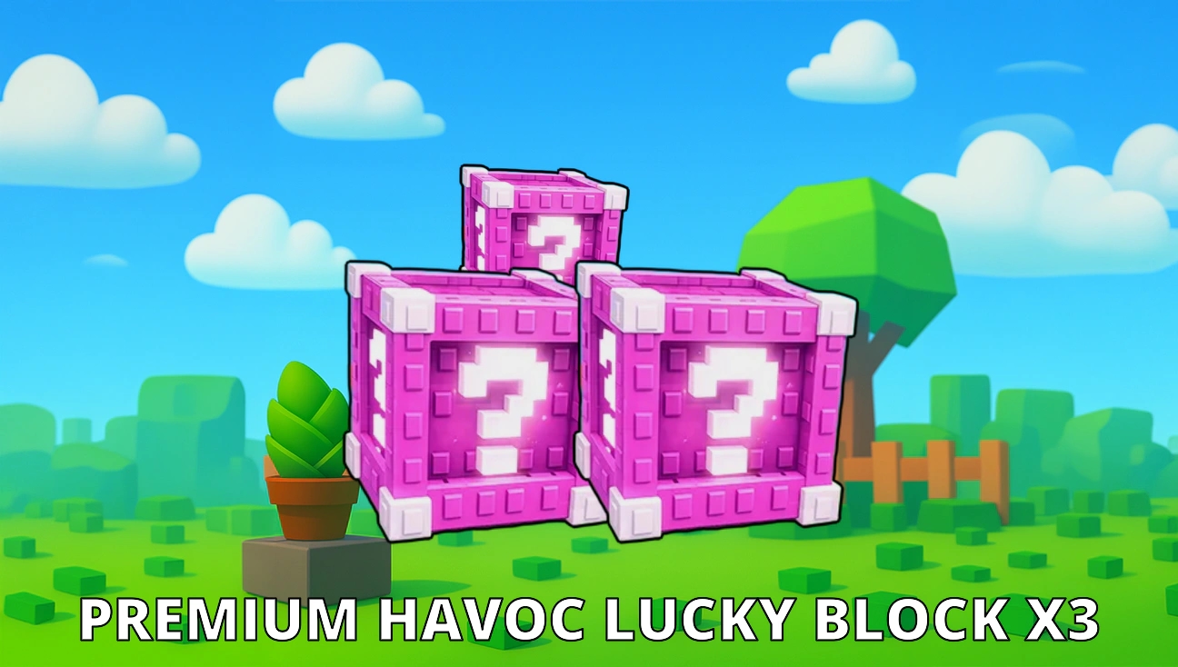 3x Premium Havoc Lucky Block artwork