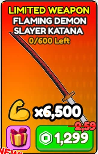 Flaming Demon Slayer Katana artwork