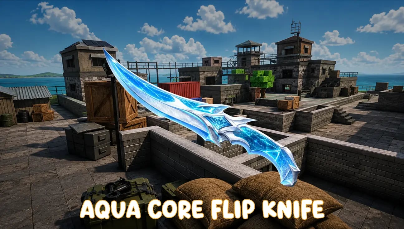 Aqua Core Flip Knife artwork