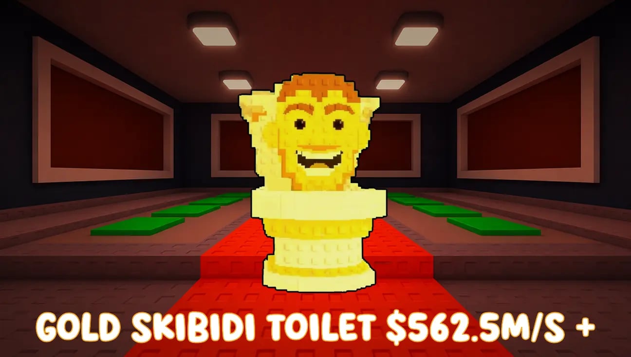 Gold Skibidi Toilet $562.5M/s + artwork