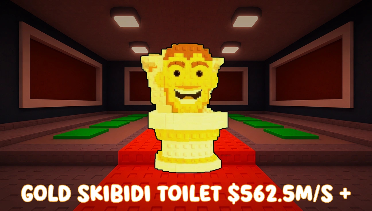 Gold Skibidi Toilet Approx. 562.5M/s artwork