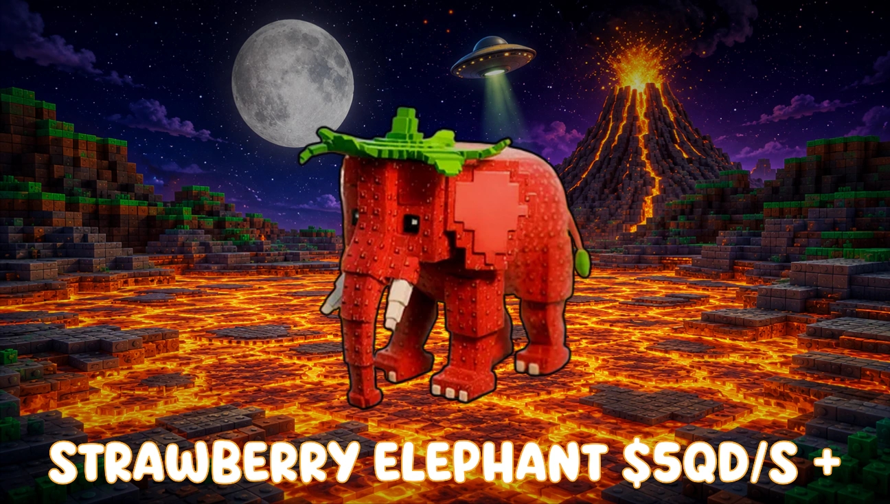 Strawberry Elephant $5Qd/s + artwork